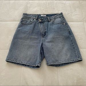 Cross Over Denim Shorts